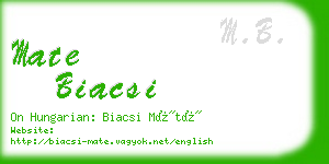 mate biacsi business card